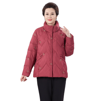 
Yibu embroidered duck down jacket temperament age-reducing top