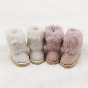 Icy DBS Little cloth doll winter plush high -pipe flat snow boots 19 joints OB24 Lijia shoes