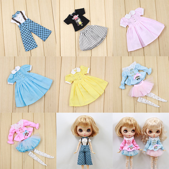 
ICY DBS small doll clothes, overalls, T-shirt, simple dress, short skirt suit, az Lijia clothes