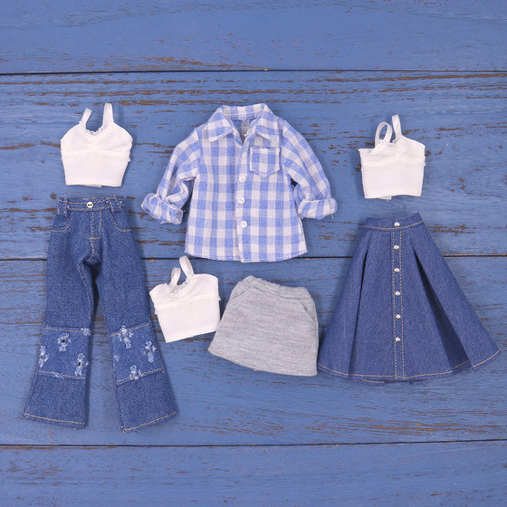 
ICY DBS small rag doll clothes shirt casual Korean suit denim skirt jeans 19 joint baby clothes