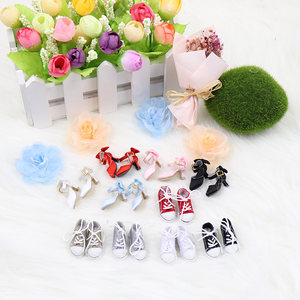 Icy DBS small cloth doll shoes handmade high heels canvas shoes casual shoes flat sole shoes AZ Lijia shoes