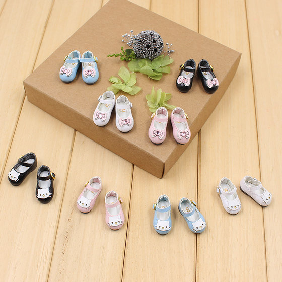 Icy DBS small cloth doll shoes flat bottom bow kitty Japanese fisting small leather shoes Azone 8 shoe
