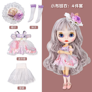 
ICY DBS small doll clothes purple lace fluffy suit dress 19 joint body OB24 doll clothes