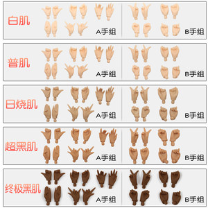 ICY DBS small rag doll joint body hand group white muscles, general muscles, risky muscles, super black muscles, extremely black muscles replacement gesture