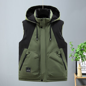 
Men's cotton vest loose large size warm outer vest autumn and winter new thickened waistcoat casual trendy men's vest