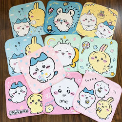Japanese-Style Kawa Cartoon Small Square Cotton Towel Children's Handkerchief Face Towel Cute Usagi Portable Small Towel