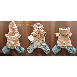 Pet Dog Clothing Vest with Fleece Lining and Thickened Padding for Autumn and Winter