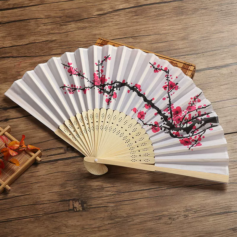 梅花扇子折扇中国风舞蹈扇夏季折叠扇古装日式复古风女士