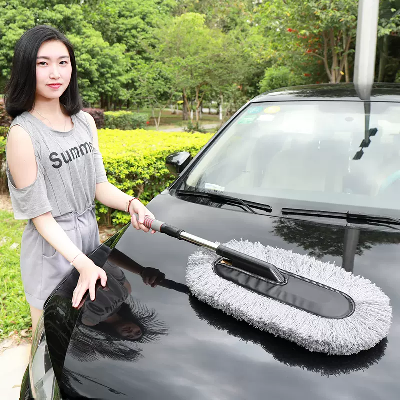 汽车除尘掸子擦车神器扫雪车刷子拖把洗车用品家用扫灰尘
