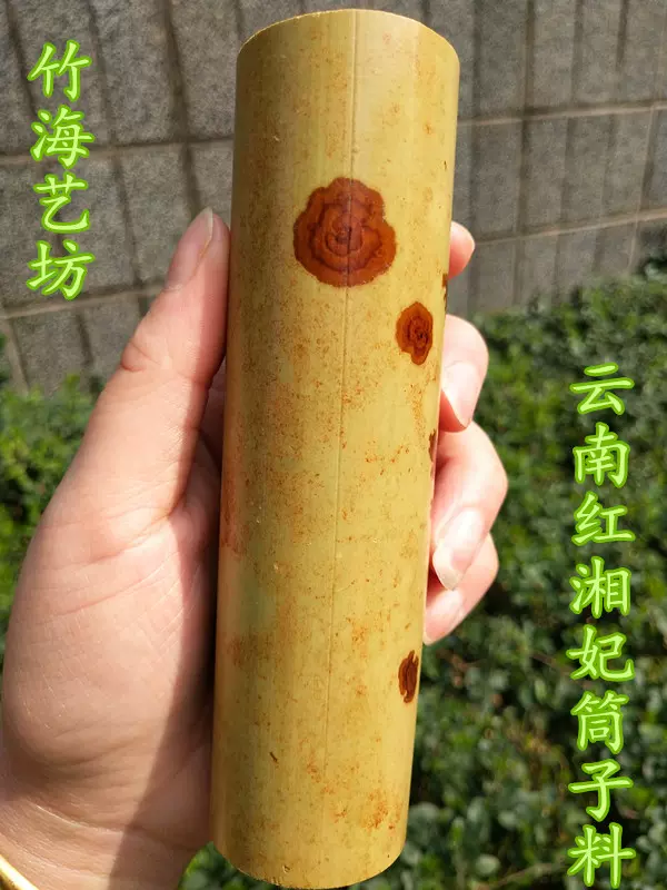 中国美術 唐物 古竹 斑竹 紅紋竹 湘妃竹 香筒/香道具茶道具文房具 笔筒文玩斑竹红湘妃竹云南红香妃竹筒子料笔杆香筒