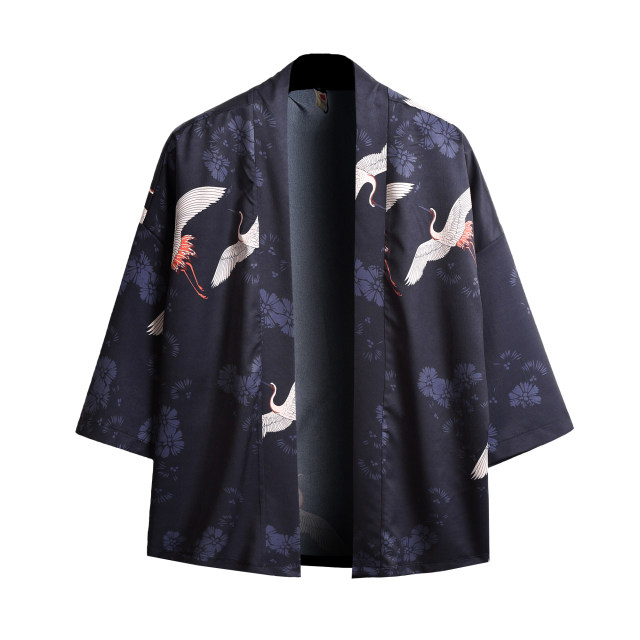 New Chinese-style ice silk feather weaving robe Chinese style neutral ...