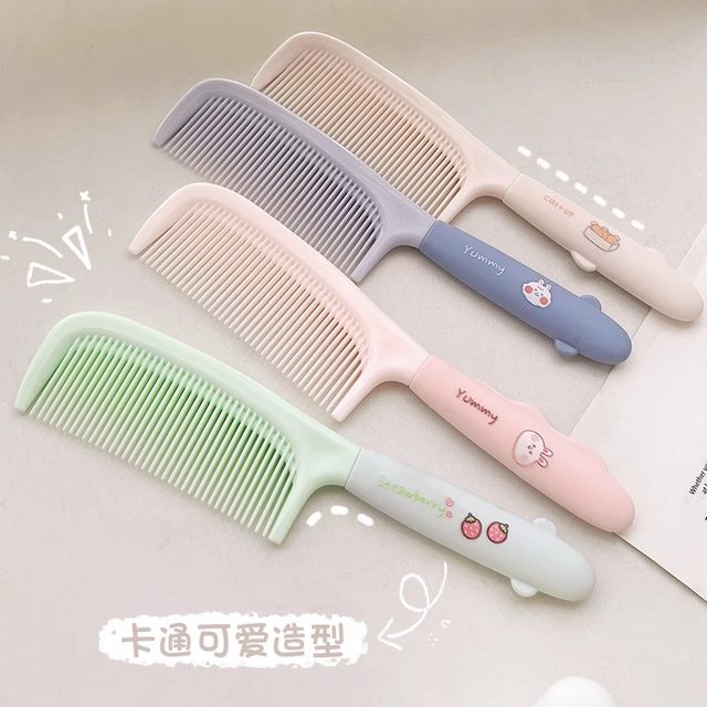 Cute high-looking hair comb, portable comb for women, long hair ...