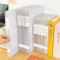 File Storage Box, Transparent Desktop Organizer for Home Use, Instruction Manual, Document Storage, Office Receipts, Test Paper Organizer