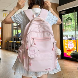 Schoolbags for Junior High School Girls, Korean Style, Fresh and Simple, Elementary School Students, Children's Backpacks, High School Students, College Students, High-Looking Backpacks