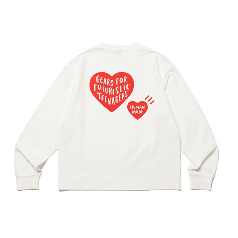 HUMAN MADE GRAPHIC L/S T-SHIRT #6 子母爱心印花男女长袖T恤-Taobao