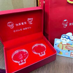 Baby Silver Jewelry Set Box, Children's Bracelet, Longevity Lock Gift Box, Birth and Full Moon Gift Packaging, Gold Jewelry Box