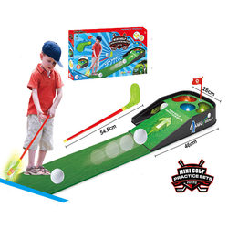 Children's Golf Set Practice Mat Simulated Sports Toy Practice Clubs Putter Fairway Fitness Sports Equipment
