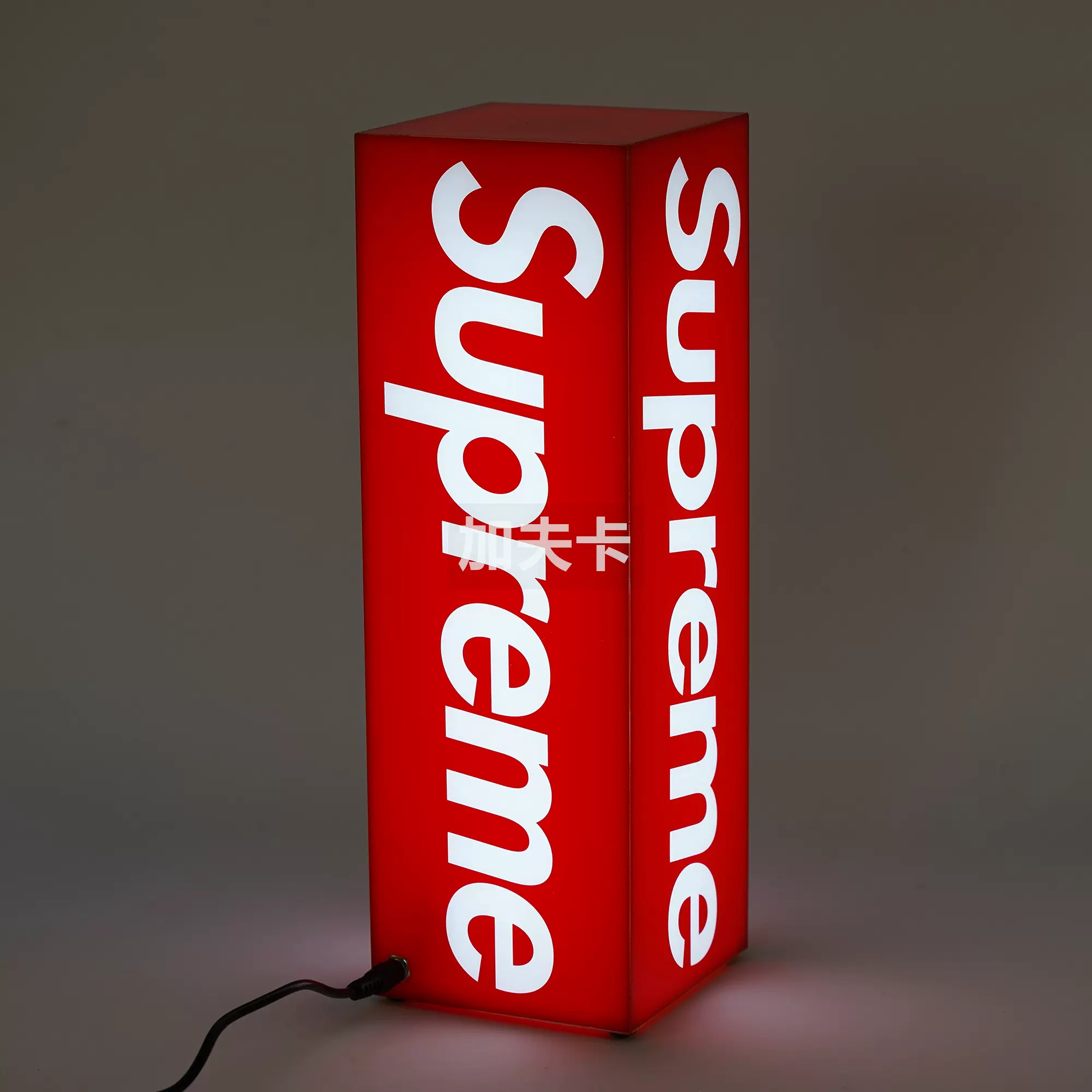 現貨Supreme 23FW BOX LOGO LAMP 壓克力裝飾檯燈大字母氛圍夜燈-Taobao