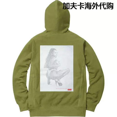 現貨Supreme 2017SS Digi Hooded Sweatshirt 數碼拼圖裸女帽衫-Taobao