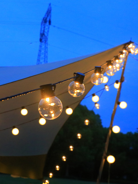 Camping light string big ball light string canopy tent camping night ...