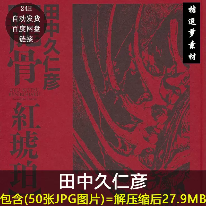 田中久仁彦画集龍骨紅琥珀手绘水彩日式复古动漫插画美术素材图片 