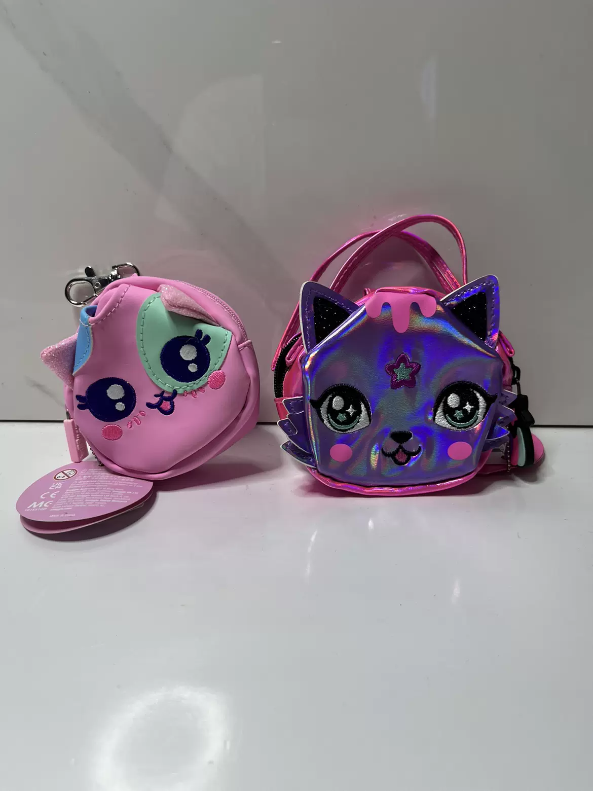 外贸独角兽狐狸刺绣卡通零钱包收纳包