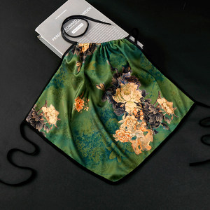 New bellyband female summer retro nationwide style crooked flower ice silk back -back lingerie suspender shorts 2023 2023