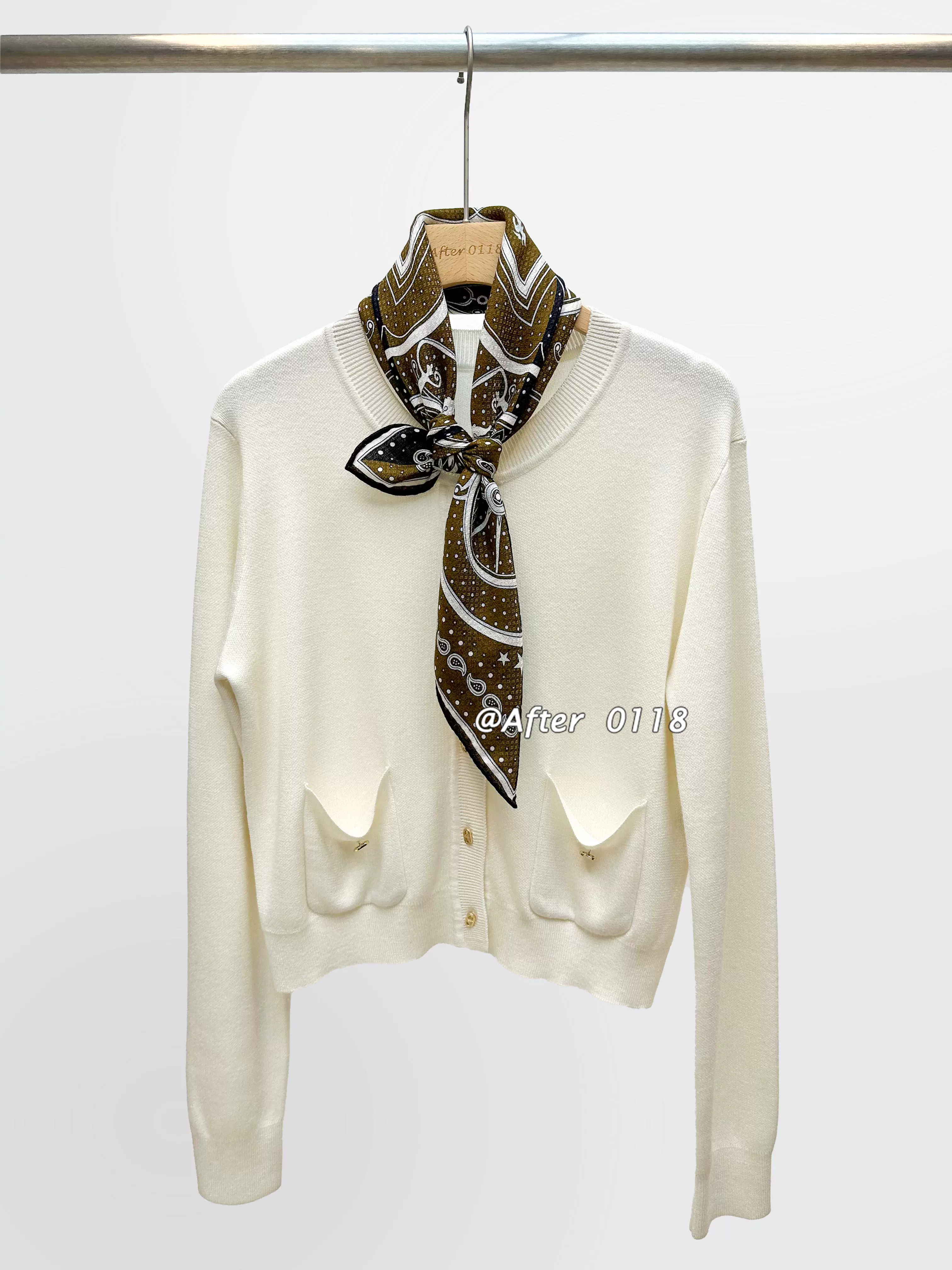 after对切波点藏书章提花暗纹桑蚕丝真丝羊毛丝巾围巾中方巾