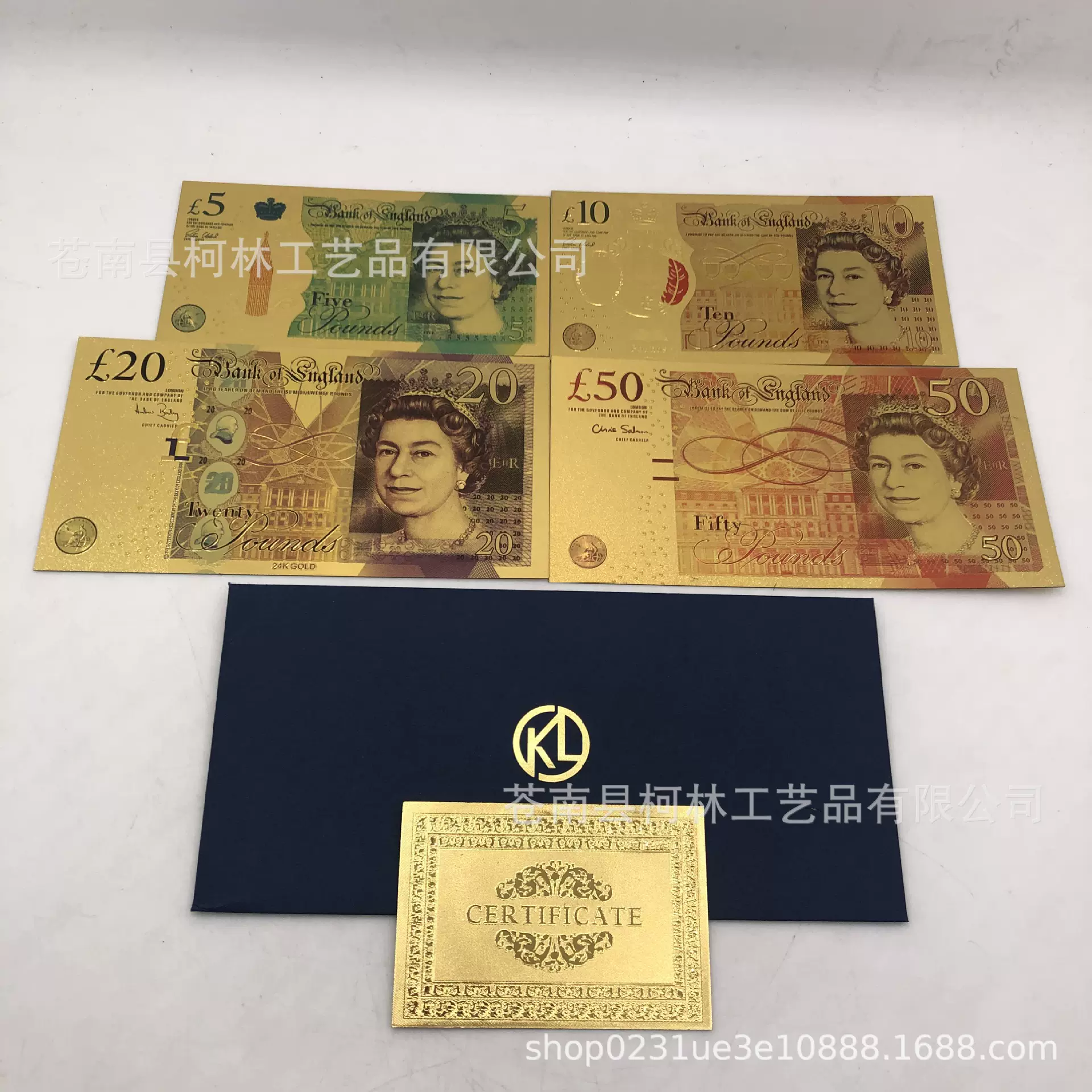 澳大利亚澳元5 10 20 50 100 金箔塑料币防水旅游纪念币