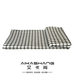Aikashang Modern Light Luxury Model Room Checkered Throw Blanket Bedside Rug Black and White Plaid Living Room Sofa Cover Blanket Throw Towel