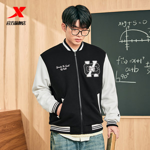 
Xtep Jacket Men's 2026 New Retro Couple Baseball Sweater Thin Cotton Clothes Loose Sportswear
