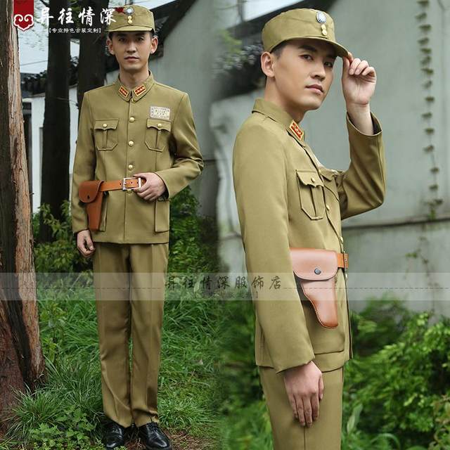 Republic of China military uniform Chinese military uniform Kuomintang Huangpu Military Academy Servant Drama Stage Performance Clothing Photography
