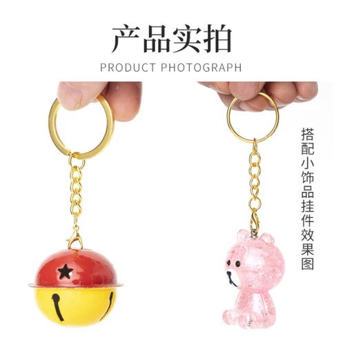 Брелок с застежкой для ключей, золотой аксессуар