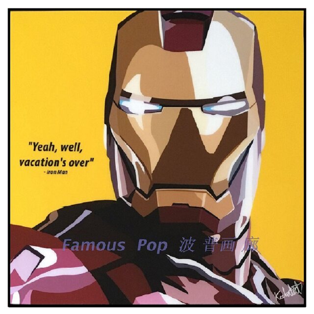 Marvel Iron Man hanging painting Iron Man Iron Armor Thai KEETATTA Pop Art Decoration Painting