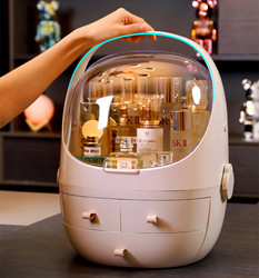 Kaman Internet-Famous Cosmetics Storage Box, Household Box, Desktop Dust-Proof Large-Capacity Dressing Table Skincare Product Organizer