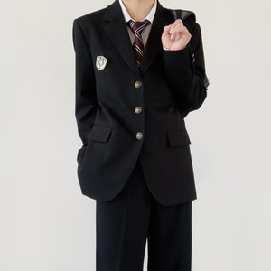 Kimura DK Japanese black suit jacket men's college style loose suit trousers school uniform full set
