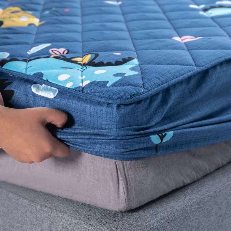 纯棉床笠单件床罩夹棉加厚床垫套防滑席梦思保护套防尘罩全包