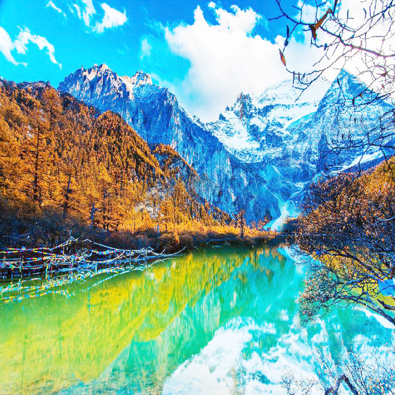 8人小团 川西稻城亚丁四姑娘山色达墨石公园旅游7天6晚跟团游纯玩