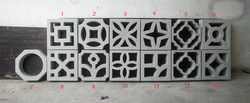 Cement Flower Window Hollow Tiles Cement Lattice Window Antique Chinese Style Wall Brick Carving Interior and Exterior Decorative Hollow Bricks