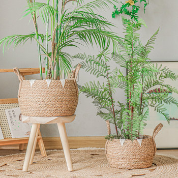 World of Flowers and Plants, rattan flower pots, straw flower baskets, handmade