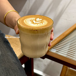 High Borosilicate Glass Coffee Cup, Simple ins Glacier Cup, High Temperature Resistant Water Cup, American Latte Cup, Beverage Cup