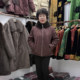
Mom's winter hooded windbreaker jacket women's short mink velvet warm grandma jacket