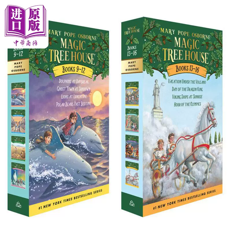 Tree House 9冊 : Magic Tree House Boxed Set, Books 9-12: Dolphins at