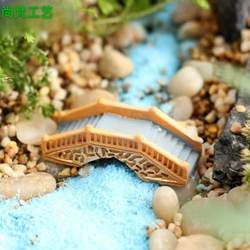 Palace-Style Bridge, Small Bridge with Flowing Water, Simulated Stone Arch Bridge, Zakka Miscellaneous Goods, Micro-Landscape Resin Ornaments