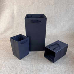 Black Vertical Square Paper Bag, Exquisite Gift Jewelry Packaging Bag, Black Card High-End Small Packing Bag