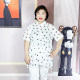 Tianjiao Yishengshui Summer New Polka Dot Shirt Women's Loose Large Size Medium-Length Shirt Short Sleeve Shirt 23222
