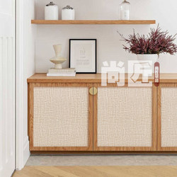 Self-Adhesive Stickers for Wardrobe Doors, Furniture Renovation, Color Change, Glass Covering, Natural Wood Style, Japanese Imitation Linen Texture Wallpaper, Self-Adhesive