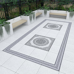Villa Yard Floor Tiles, Mosaic Tiles, Outdoor Courtyard Garden Non-Slip Floor Tiles, Outdoor Imitation Stone Tiles, Quartz Tiles