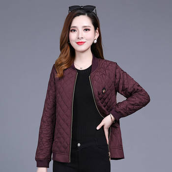 
Mom's new style autumn and winter clothing, middle-aged and elderly women's clothing, light cotton coat, short jacket, casual and versatile cotton coat