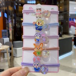 Hair Tie for Girls, Cute Zootopia Judy and Kuromi Elastic Hair Bands, High Elasticity Ponytail Hair Ties, Hair Accessories